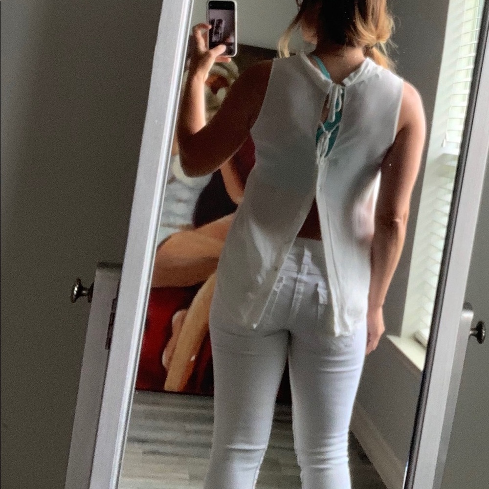 True Religion skinny jeans in white